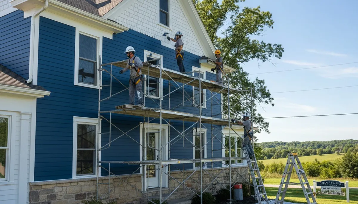Painting crew in Milwaukee, WI applying fresh interior paint to a home wall