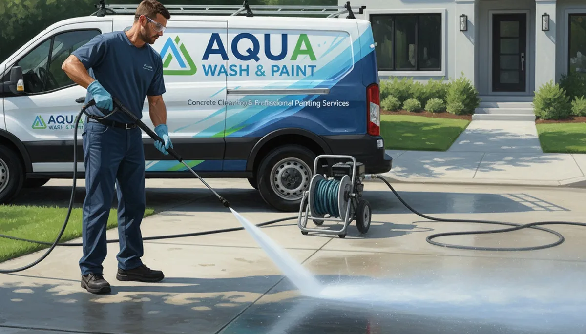 Milwaukee, WI concrete pressure cleaning for driveways, patios, and sidewalks by Milwaukee Paint Pros