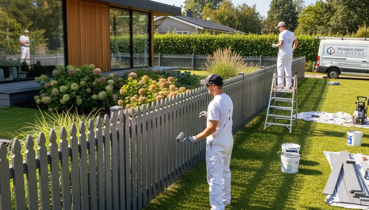Fence painting in Milwaukee, WI by Milwaukee Paint Pros for durable weather-resistant curb appeal