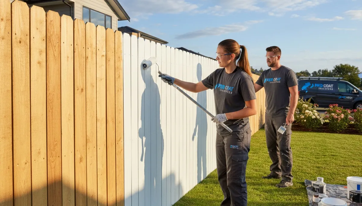Fence painting in Milwaukee, WI for weather-resistant curb appeal and fence protection