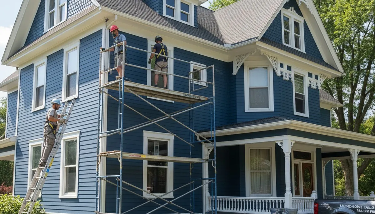 Painter applying interior wall paint in Milwaukee, WI for a professional home painting service