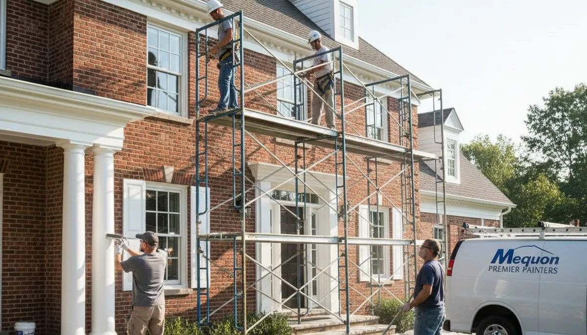 Milwaukee, WI painting contractor applying interior paint in a residential home