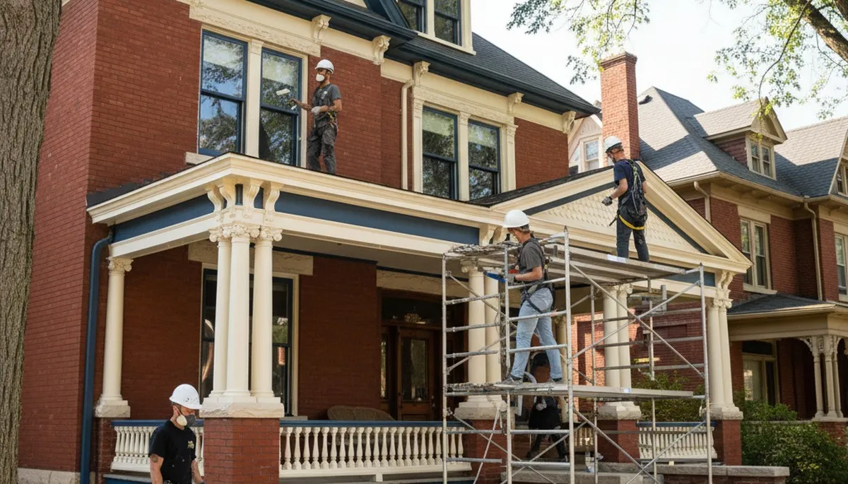Milwaukee, WI painting crew applying fresh interior paint for a professional home service project